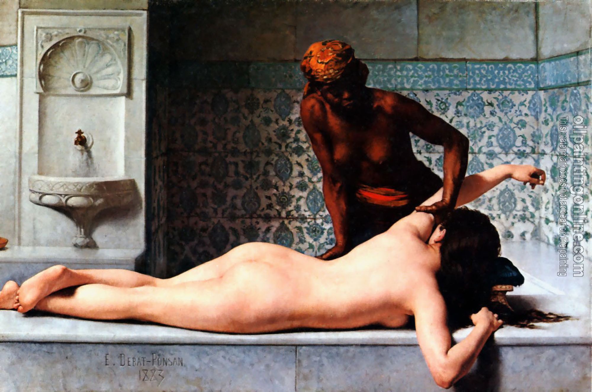 Debat-Ponsan, Edouard Bernard - The Massage in the Harem